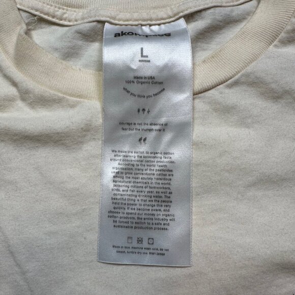 Akomplice Streetwear Long Sleeve T-Shirt in Cream / Floral Size Mens Large - Picture 6 of 6